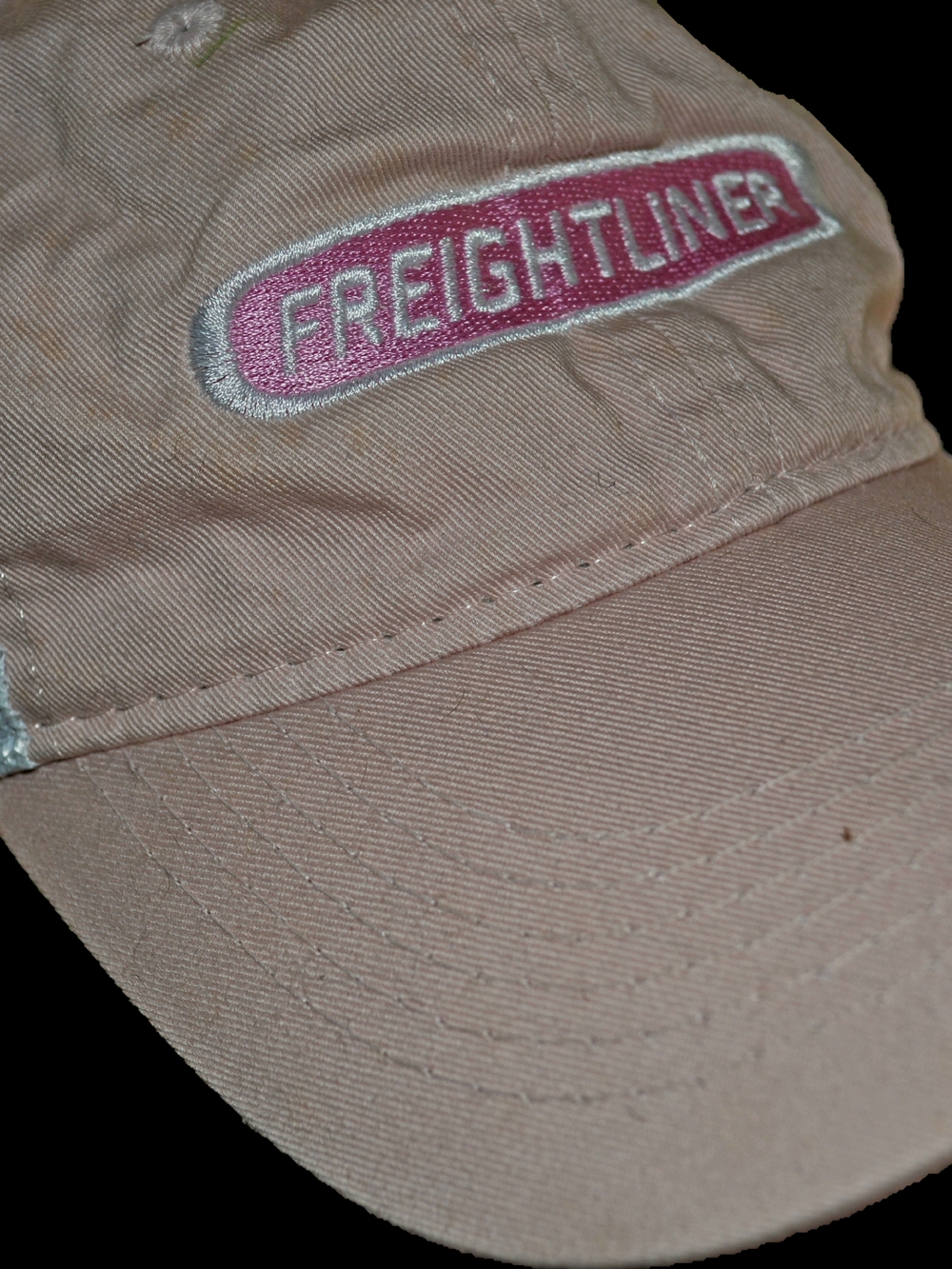 Women's Pink & White Mesh Freightliner Trucker Cap